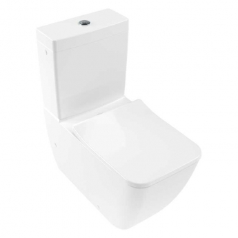Villeroy & Boch Venticello Rimless Close Coupled Toilet DirectFlush with Push Button Cistern - Slim Wrapover Soft Close Seat | Product Image