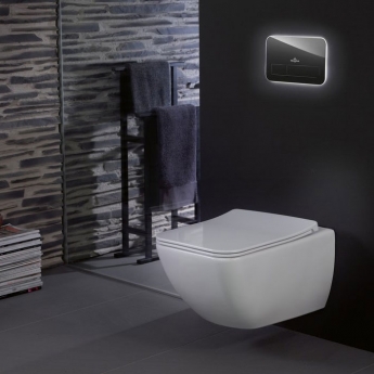 Villeroy & Boch Venticello Square Slim Soft Close Toilet Seat and Cover - White Alpin