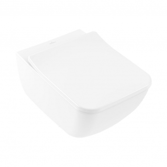 Villeroy & Boch Venticello Rimless Wall Hung Toilet - Soft Close Slimline Seat