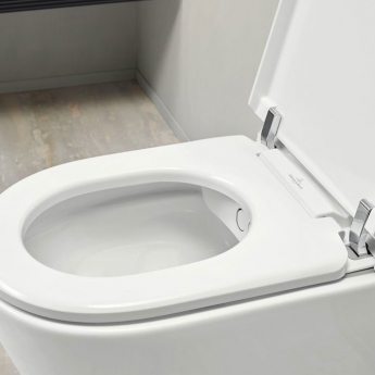 Villeroy & Boch Vi-Clean I-200 Rimless Wall Hung Shower Toilet with Soft Close Seat - White Alpin | Product Image