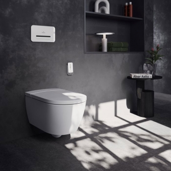 Villeroy & Boch Vi-Clean I-200 Rimless Wall Hung Shower Toilet with Soft Close Seat - White Alpin | Product Image