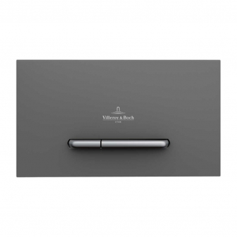 Villeroy & Boch ViConnect Angular Dual Button Toilet Flush Plate - Anthracite Matt