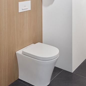 Villeroy & Boch ViConnect Angular Dual Button Toilet Flush Plate - White