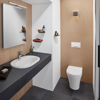 Villeroy & Boch ViConnect Angular Dual Button Toilet Flush Plate - White