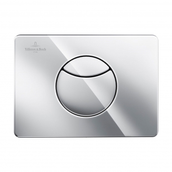 Villeroy & Boch ViConnect Dual Button Toilet Flush Plate - Chrome
