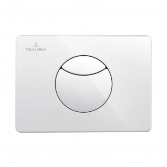Villeroy & Boch ViConnect Dual Button Toilet Flush Plate - White