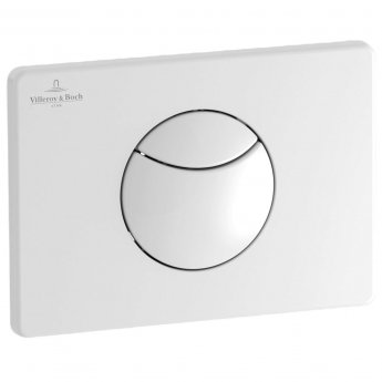 Villeroy & Boch ViConnect Dual Button Toilet Flush Plate - White