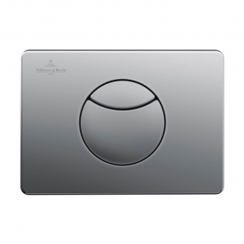 Villeroy & Boch ViConnect Dual Button Toilet Flush Plate - Brushed Chrome
