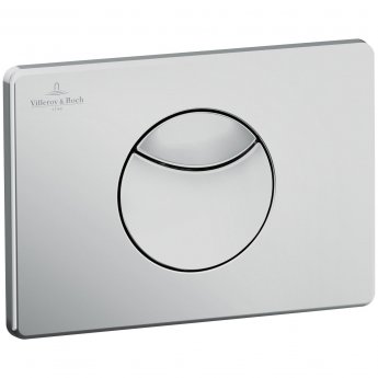 Villeroy & Boch ViConnect Dual Button Toilet Flush Plate - Brushed Chrome