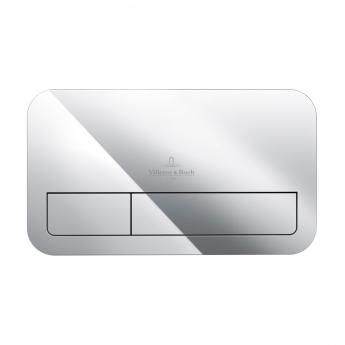 Villeroy & Boch ViConnect Flat Dual Button Toilet Flush Plate - Chrome