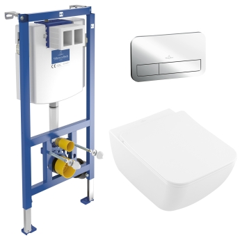 Villeroy & Boch Venticello 5-in-1 Rimless Wall Hung Toilet and Frame Bundle | Product Image