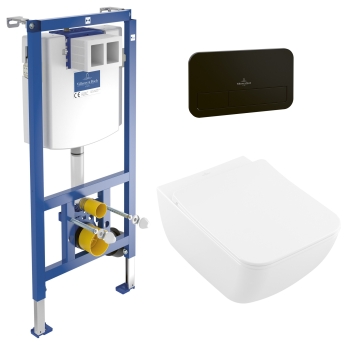 Villeroy & Boch Venticello 5-in-1 Rimless Wall Hung Toilet and Frame Bundle | Product Image