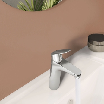 Vitra Flow Round Large Basin Mixer Tap - Chrome | Product Image