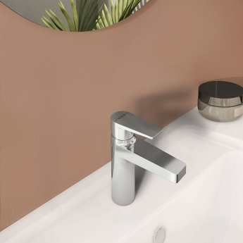 Vitra Flow Square Large Basin Mixer Tap - Chrome | Product Image
