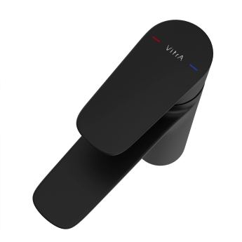 Vitra Flow Soft Large Basin Mixer Tap - Matt Black | Product Image