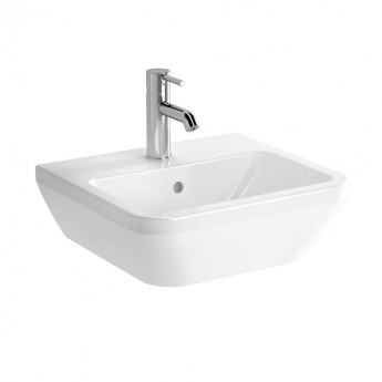 VitrA Integra Square Basin with Full Pedestal 450mm Wide - 1 Tap Hole | Product Image