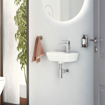 VitrA Integra Square Compact Wall Hung Basin 370mm - 1 RH Tap Hole | Product Image