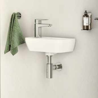 VitrA Integra Square Compact Wall Hung Basin 370mm - 1 LH Tap Hole | Product Image