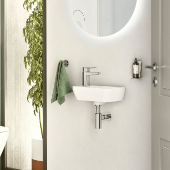 VitrA Integra Square Compact Wall Hung Basin 370mm - 1 LH Tap Hole | Product Image
