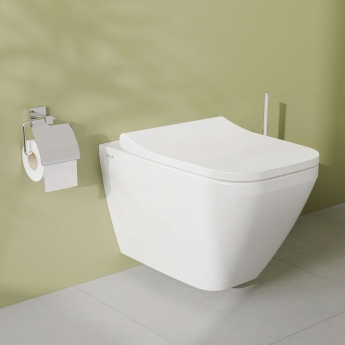 VitrA Integra Square Wall Hung Toilet (inc Slim Wrapover Seat) | Product Image