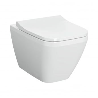 VitrA Integra Square Rimless Wall Hung Toilet (inc Slim Sandwich Seat) | Product Image
