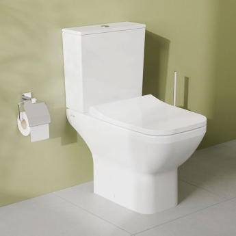 VitrA Integra Square Rimless Close Coupled Toilet (inc Slim Seat) | Product Image