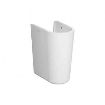 Vitra Layton Cloakroom Basin and Small Semi Pedestal 450mm Wide 2 Tap Hole