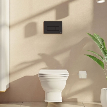 Vitra Loop Root Square Flushplate - Matt Black | Product Image