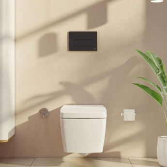 Vitra Loop Root Square Flushplate - Matt Black | Product Image