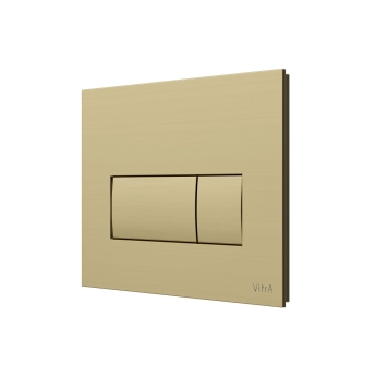 Vitra Loop Square Dual Flush Plate - Brushed Gold | Product Image