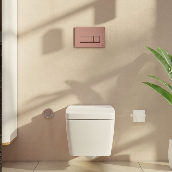 Vitra Loop Square Dual Flush Plate - Soft Copper | Product Image