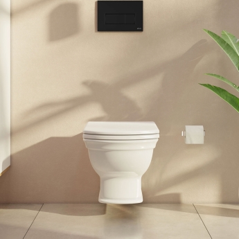 Vitra Loop Square Dual Flush Plate - Glossy Black | Product Image