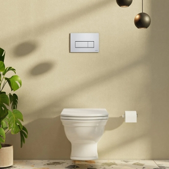 Vitra Loop Root Square Flushplate - Shinny Chrome | Product Image