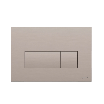 Vitra Loop Square Dual Flush Plate - Brushed Nickel | Product Image