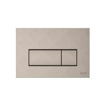 Vitra Loop Square Dual Flush Plate - Brushed Nickel | Product Image