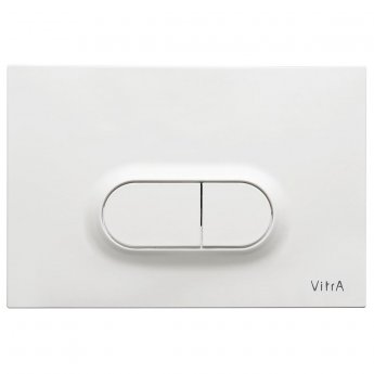 Vitra Loop O Mechanical Dual Flush Plate - Gloss White