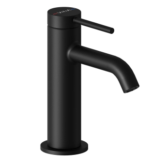 Vitra Minimax Round Compact Basin Mixer Tap - Matt Black | Product Image