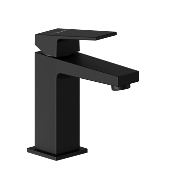 Vitra Minimax Square Compact Basin Mixer Tap - Matt Black | Product Image