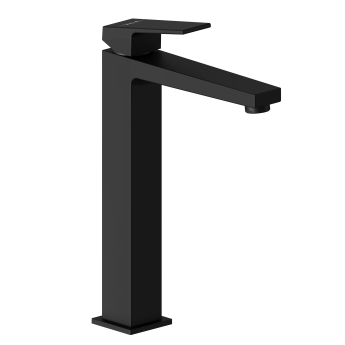 Vitra Minimax Square Tall Basin Mixer Tap - Matt Black | Product Image