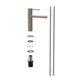 Vitra Origin Basin Mixer Tap - Brushed Nickel | Product Image