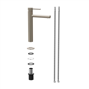 Vitra Origin Tall Basin Mixer Tap - Brushed Nickel | Product Image