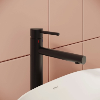 Vitra Origin Tall Basin Mixer Tap - Matt Black | Product Image