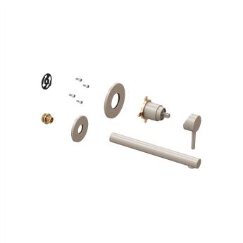 Vitra Origin Basin Mixer Tap Wall Mounted - Brushed Nickel | Product Image