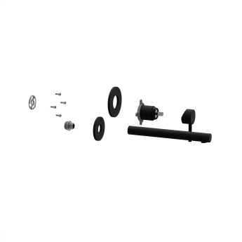 Vitra Origin Basin Mixer Tap Wall Mounted - Matt Black | Product Image