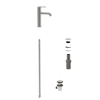 Vitra Origin Classic Basin Mixer Tap with Lever Handle - Chrome | Product Image