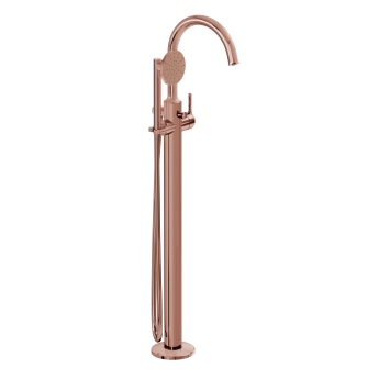 Vitra Origin Classic Freestanding Bath Shower Mixer Tap with Shower Kit - Soft Copper | Product Image
