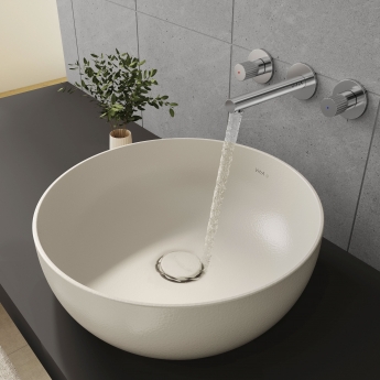 VitrA Recycled Round Countertop Vessel Basin 400mm - Matt Taupe | Product Image