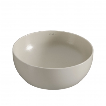 VitrA Recycled Round Countertop Vessel Basin 400mm - Matt Taupe | Product Image
