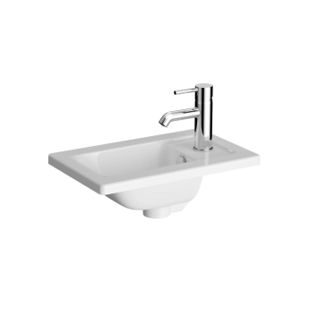 Vitra Root Flat Compact Wall Hung 1-Door Vanity Unit with Basin 450mm Wide | Product Image