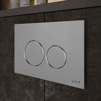 Vitra Root Round Dual Flush Plate - Chrome | Product Image